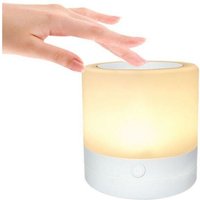 Lablanc - Touch-Nachttischlampe, LED-Nachtlicht-Tischlampe mit 7 einstellbaren und wechselnden Farben und 6 Lichtintensitäten, wiederaufladbare von LABLANC