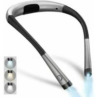 Wiederaufladbare Nackenleselampe, Lampe zum Lesen im Bett, 3 Farben, 6 Helligkeitsstufen, klappbare Arme, lange Lebensdauer, perfekt zum Lesen, Wiederaufladbare Nackenleselampe, Lampe zum Lesen im Bett, 3 Farben, 6 Helligkeitsstufen, klappbare Arme, lange Lebensdauer, perfekt zum Lesen, von LABLANC