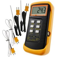 Digitales Thermometer vom Typ k, 2 Kanäle mit 4 Thermoelementen, Sondensensor – -50–1370 °c (-58–2498 °f), °c °f, Kelvin-Skala, umschaltbare tragbare von LABLANC