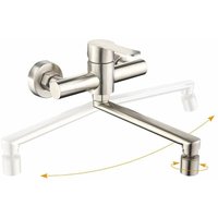 Wandmontierter Küchenmischer – 2 Wasserstrahlen Küchenarmatur drehbarer Wasserhahn – 360° Wandmontierter Wasserhahn – Einhebelmischer - Lablanc von LABLANC