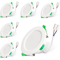 Led Einbaustrahler, 230V 7W Deckenstrahler, 6er Pack IP44 Wasserdicht Badstrahler, 3000K 4000K 6500K Extra Flacher led Strahler für Bad Küche Led Einbaustrahler, 230V 7W Deckenstrahler, 6er Pack IP44 Wasserdicht Badstrahler, 3000K 4000K 6500K Extra Flacher led Strahler für Bad Küche von LABLANC
