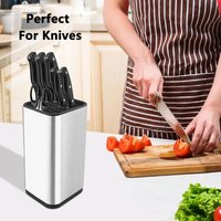 Leerer Küchenmesserblock – Küchenmesserhalter aus Edelstahl für mehr als 8 Messer – Großer Küchenmesser-Organizer – Küchenmesserständer – Leere Leerer Küchenmesserblock – Küchenmesserhalter aus Edelstahl für mehr als 8 Messer – Großer Küchenmesser-Organizer – Küchenmesserständer – Leere von LABLANC