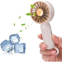 Lablanc - Mini-Handventilator mit wiederaufladbarem 500-mAh-Akku, tragbarer, leiser USB-Ventilator mit 3 Windgeschwindigkeiten und Karabiner für Lablanc - Mini-Handventilator mit wiederaufladbarem 500-mAh-Akku, tragbarer, leiser USB-Ventilator mit 3 Windgeschwindigkeiten und Karabiner für von LABLANC