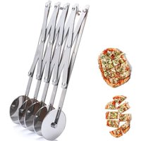 Lablanc - Pizzarad mit 5 Rädern, Edelstahl-Teigteiler, Pizzaschneider, Plätzchen-Teigschneider, Gebäckmesser, Gebäck-Backkuchen-Pizzaschneider von LABLANC