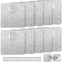 Schrankscharnier-Reparaturplatte mit Loch, 10 Stück Reparaturhalterungen Platten Einfache Installation mit 60 Schrauben, Scharnier-Reparaturset für Schrankscharnier-Reparaturplatte mit Loch, 10 Stück Reparaturhalterungen Platten Einfache Installation mit 60 Schrauben, Scharnier-Reparaturset für von LABLANC