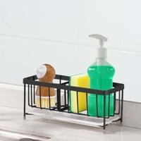 Schwarz) Küchenspüle-Schwammhalter, Spülbecken-Organizer aus 304 Edelstahl, Abtropfgestell, Seifenschale, verstellbare Hängeplatte - Lablanc von LABLANC