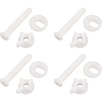 Sets Toilettensitz-Befestigungsschrauben, Toilettensitz-Scharnierbolzenschrauben, universeller Ersatz mit Muttern und Unterlegscheiben, weiß von LABLANC