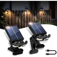 Solarleuchte für den Außenbereich mit Bewegungsmelder, Clip-Design, Solar- und USB-Aufladung, LED-Anzeige für Akkustand und Betriebsmodus, 3 Modi, Solarleuchte für den Außenbereich mit Bewegungsmelder, Clip-Design, Solar- und USB-Aufladung, LED-Anzeige für Akkustand und Betriebsmodus, 3 Modi, von LABLANC
