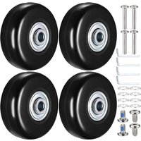 Stück Ersatz-Kofferrollen, Ersatzräder für Koffer, 50 x 18 mm Ersatz-Gepäckräder, Gummi-Ersatz-Trolley-Räder für Koffer und Trolleys Stück Ersatz-Kofferrollen, Ersatzräder für Koffer, 50 x 18 mm Ersatz-Gepäckräder, Gummi-Ersatz-Trolley-Räder für Koffer und Trolleys von LABLANC