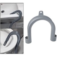 Universal-Ablaufschlauchhaken, Ablaufschlauchhalter, Ablaufverlängerung, Universal-Winkelablauf für Geschirrspüler, Abfluss, für Waschmaschine, Grau von LABLANC