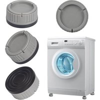 Waschmaschinen-Pad, 4 Stück, universelle Stoßdämpfermatten für Waschmaschinen, Anti-Rutsch-Basis, Drainagefuß, rostfrei, Waschmaschinen-Pad, 4 Stück, universelle Stoßdämpfermatten für Waschmaschinen, Anti-Rutsch-Basis, Drainagefuß, rostfrei, von LABLANC