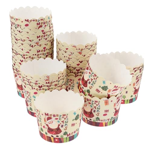 LABRIMP 100stücke Weihnachts-muffinförmchen Praktische Cupcake- Mit Festlichen Motiven Für Hochzeiten Partys Und Besondere Anlässe Farben Zufällig von LABRIMP