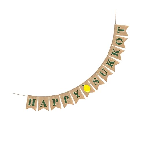 LABRIMP 1 Paar Retro Happy Sukkot Wimpel Banner aus Dekoration für Sukkot Partys Leicht und Anpassbar für Restaurants und Wände eine Rustikale LABRIMP 1 Paar Retro Happy Sukkot Wimpel Banner aus Dekoration für Sukkot Partys Leicht und Anpassbar für Restaurants und Wände eine Rustikale von LABRIMP