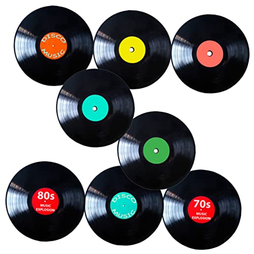 LABRIMP 1 Satz Dekoration Für Musikpartys Vintage-aufkleber Schallplatten-wandtattoo Papieraufzeichnungen Musik Klassenzimmer Dekor Café-bar-dekor Vinyl Pvc Ländlich Papier Geschnitten von LABRIMP