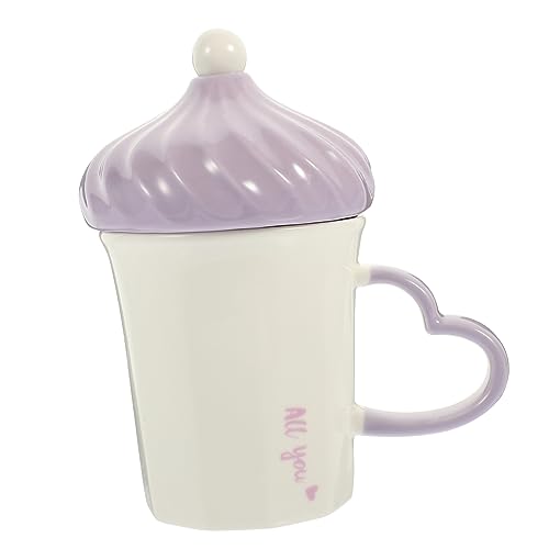 LABRIMP 1 Satz Keramikbecher mit Eiscreme Design und Rührer für Getränke Wasser Kaffee und für Zuhause und Büro LABRIMP 1 Satz Keramikbecher mit Eiscreme Design und Rührer für Getränke Wasser Kaffee und für Zuhause und Büro von LABRIMP