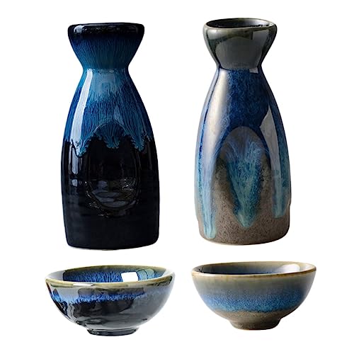 LABRIMP 1 Satz Kreativen Keramischen Sake Aufbewahrungstöpfen und Japanischen Weinkelchen Teiliges Set Sake Tee und Spirituosen für Heimgebrauch oder Besondere LABRIMP 1 Satz Kreativen Keramischen Sake Aufbewahrungstöpfen und Japanischen Weinkelchen Teiliges Set Sake Tee und Spirituosen für Heimgebrauch oder Besondere von LABRIMP