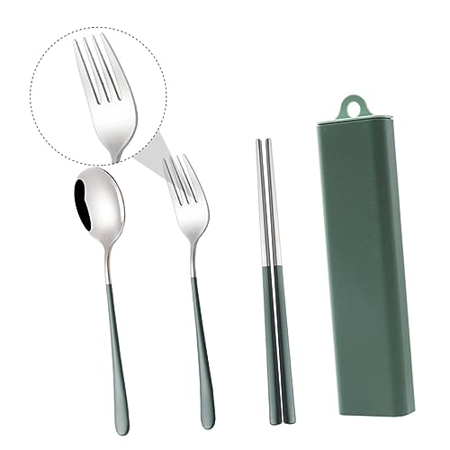 LABRIMP 1 Satz Reisebesteck Set mit Etui Teiliges Wiederverwendbares Besteckset für Unterwegs Camping und Picknick Löffel Essstäbchen Elegantem LABRIMP 1 Satz Reisebesteck Set mit Etui Teiliges Wiederverwendbares Besteckset für Unterwegs Camping und Picknick Löffel Essstäbchen Elegantem von LABRIMP