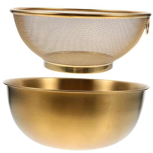 LABRIMP 1 Satz Reiskorb Aus Edelstahl Abflusssieb Für Die Spüle Spülensieb Küchensieb Groß Schüssel Kochsiebe Abtropfgestell Zum Kochen Reiskolle Rostfreier Stahl Golden LABRIMP 1 Satz Reiskorb Aus Edelstahl Abflusssieb Für Die Spüle Spülensieb Küchensieb Groß Schüssel Kochsiebe Abtropfgestell Zum Kochen Reiskolle Rostfreier Stahl Golden von LABRIMP