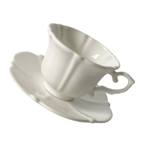 LABRIMP Elegantes Teetassen-set Aus Porzellan Kaffeetasse Und Untertasse Vielseitig Verwendbar Für Wasser Zum Verschenken von LABRIMP