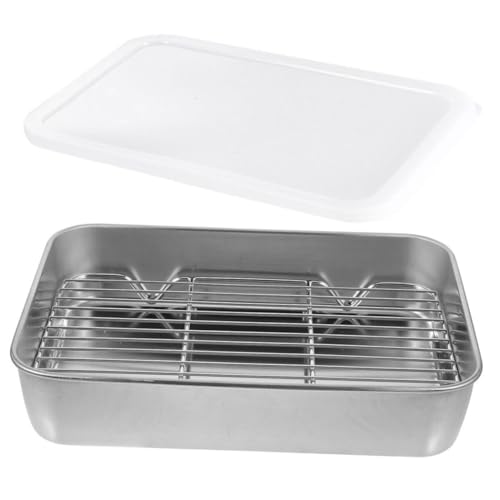LABRIMP 1 Satz Grillpfanne Camping-grillpfanne Multifunktionale Abtropfpfanne Aus Edelstahl von LABRIMP