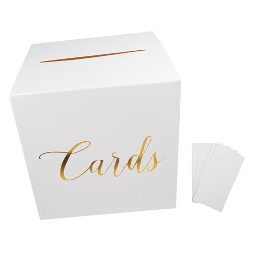 LABRIMP Hochzeitskartenbox Aus Papier Mit Schlitz Für Gästekarten Aufbewahrungsbox Für Hochzeitsgeldkarten Und Grußkarten Diy-box Für Hochzeitsfeiern von LABRIMP