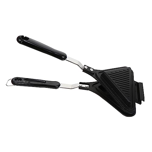 LABRIMP 1 Stück Antihaft Sandwich Pfanne Backform für Sandwiches Waffeln und Toast Küchenutensil Schwarz Einfach zu Bedienen und Doppelseitig Nutzbar von LABRIMP