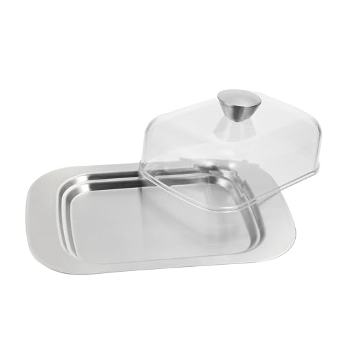 LABRIMP 1 Stück Butterdose mit Deckel Transparenter Butterbehälter Platte und Abdeckung für Küche Restaurant Langlebig und Praktisch von LABRIMP