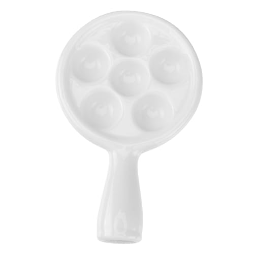 LABRIMP 1 Stück Ceramic Escargot Backblech mit Griff Französisches Schneckenbackgeschirr für Heimischen Gebrauch Spülmaschinenfest Hitzebeständig und Handfreundlich von LABRIMP