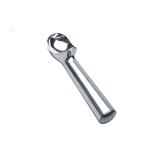 LABRIMP 1 Stück Eisportionierer aus Aluminiumlegierung Antihaft Eislöffel mit Drehbarem Hebel für Eiscreme Plätzchen Kartoffelpüree und Fruchtbälle Silberfarben von LABRIMP