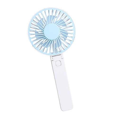 LABRIMP 1 Stück Faltbarer Handventilator Tragbarer USB Lüfter Mini Tischventilator für Zuhause Büro und Outdoor Blau Wiederaufladbar Leicht und Kompakt für Sommer von LABRIMP