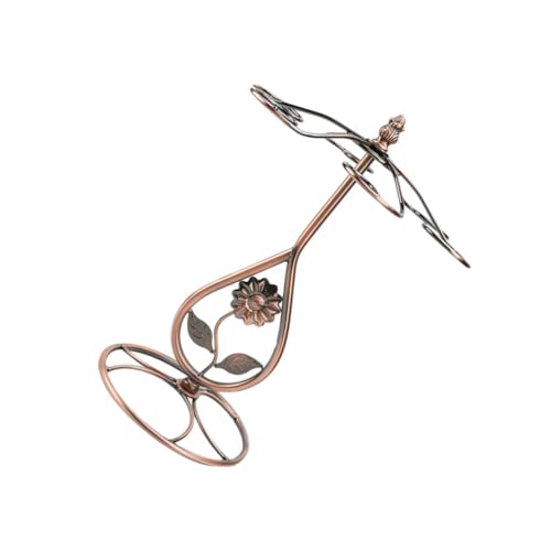 LABRIMP 1 Stück Hängender Weinglas Halter für Gläser Dekorativer Sonnenblumen Weinregal aus Bronze für Wohnzimmer Einzigartiges Wohnaccessoire von LABRIMP