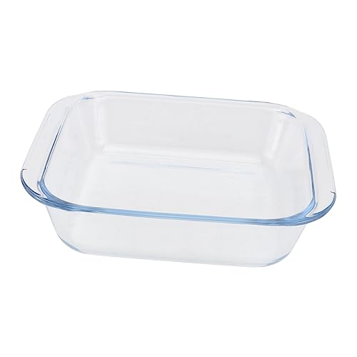 LABRIMP 1 Stück Hitzebeständige Backblech Weiß Geschirr Teller Haushaltswaren Servierplatten Ofen sicheres Gericht ofenauflaufform Backform Glas mit hohem Borgehalt von LABRIMP