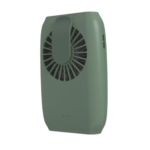 LABRIMP 1 Stück Mini Tragbarer USB für Reisen Kleiner Nackenventilator Grün für Outdoor Aktivitäten Leise und Energieeffizient für Heiße Sommertage von LABRIMP