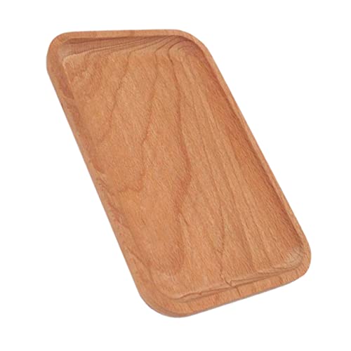 LABRIMP 1 Stück Teetablett Aus Massivholz Tabletts Teller Für Kammerdiener Tablett Dekoratives Tablett Und Platte Mit Besteck Obstschale Khaki Hölzern von LABRIMP