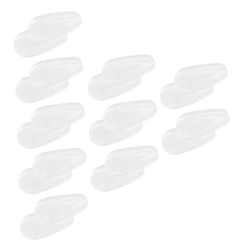 LABRIMP 10 Paare Transparente Weiche Brillen Nasenpads rutschfeste Hautfreundliche Rutsch Nasenkissen für Sonnenbrillen und Lesebrillen Bequem und Höhenverstellbar für Optimalen Sitz von LABRIMP