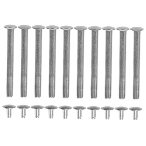 LABRIMP 10 Sätze Faltbarer Handventilator Reparaturset Silberne Metallnieten für DIY Fächer DIY Handfächer Achsenbefestigung Langlebige Fächer Reparatur Zubehör von LABRIMP