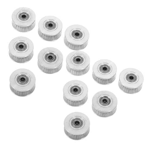 LABRIMP 10 Stück Teiliges Aluminium Idler Pulley Zähne Bohrung H-Form Zahnriemenscheibe für Riemen Präzise Synchronrad Drucker CNC Robotik Langlebig und Verschleißfest von LABRIMP
