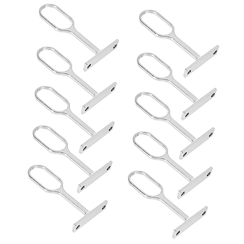 LABRIMP 10 Stück Teiliges Förmige Kleiderstangenhalterung aus Hochwertigem Verstellbar und Robust zur Unterstützung von Kleiderstangen Schränken und Garderoben von LABRIMP