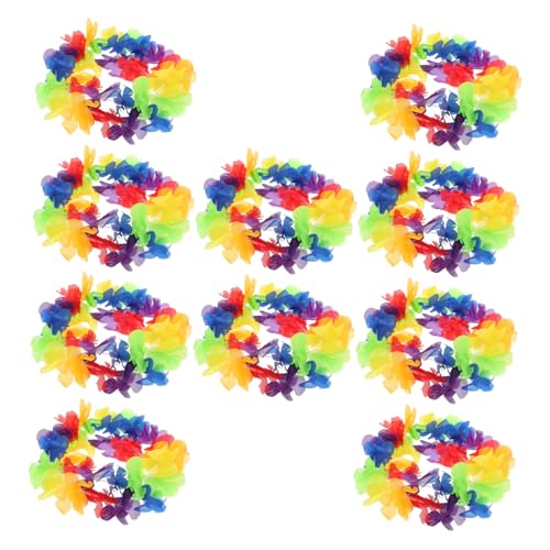 LABRIMP 10 Stück Teiliges Hawaiianisches Blumen Lei Girlande Bunte Künstliche Blumenhalskette für Luau Party Strandveranstaltungen und Kostümzubehör LABRIMP 10 Stück Teiliges Hawaiianisches Blumen Lei Girlande Bunte Künstliche Blumenhalskette für Luau Party Strandveranstaltungen und Kostümzubehör von LABRIMP