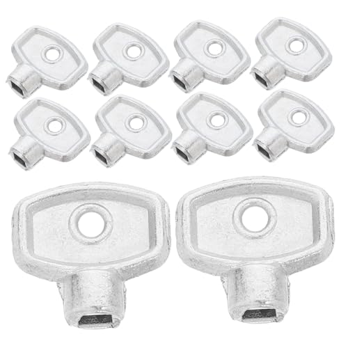 LABRIMP 10 Stück Teiliges Heizkörper Entlüftungsschlüssel Set aus Zinklegierung Quadratischer Ventilschlüssel für Heizkörper Entlüftungsventile Einfach zu Bedienen Vielseitig Einsetzbar von LABRIMP