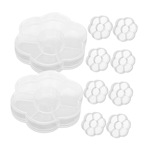 LABRIMP 10 Stück Teiliges Schmuckorganizer Transparentes Aufbewahrungset für Ohrringe Ringe Armbänder und Staubdichter Schmuckkasten mit Fächern für Optimale Ordnung von LABRIMP
