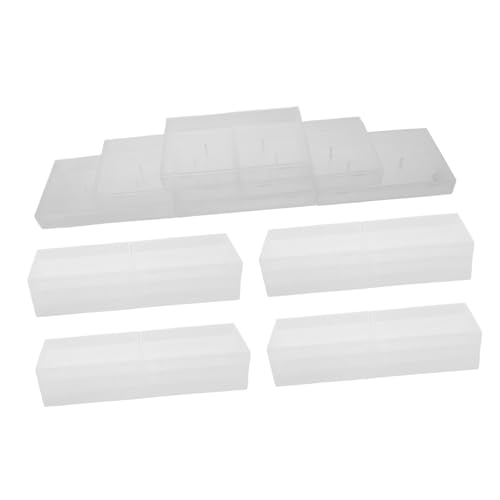 LABRIMP 10 Stück Teiliges Transparente Kassettenspulen aufbewahrungsbox aus Halbtransparentem PP Platzsparend und Vielseitig für Musikliebhaber Sammler und Schmuck Vintage Design von LABRIMP