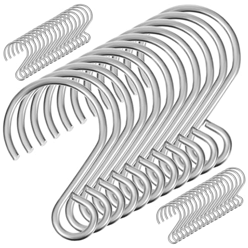 LABRIMP 100 Stück Edelstahl S Haken Schwerlast Metallhaken für Küche Bad Pflanzen Aufhängen Organisieren Platzsparend Robust LABRIMP 100 Stück Edelstahl S Haken Schwerlast Metallhaken für Küche Bad Pflanzen Aufhängen Organisieren Platzsparend Robust von LABRIMP