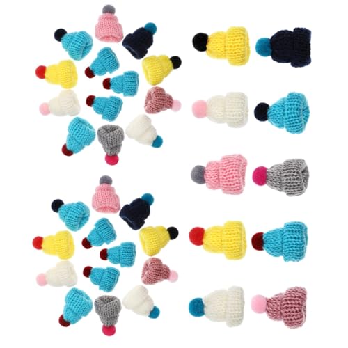 LABRIMP 100 Stück Teiliges Mini Strickmützen DIY Weihnachtsmützen aus Weichem Wollgarn Kleine Puppenhüte als Bastelzubehör und Dekoration für Weihnachten und Handarbeiten LABRIMP 100 Stück Teiliges Mini Strickmützen DIY Weihnachtsmützen aus Weichem Wollgarn Kleine Puppenhüte als Bastelzubehör und Dekoration für Weihnachten und Handarbeiten von LABRIMP