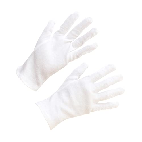 LABRIMP 12 Paare Baumwollhandschuhe für Schmuckinspektion Rutschfeste Schutzhandschuhe für Gartenarbeit und Innenarbeiten Atmungsaktiv und Waschbar von LABRIMP