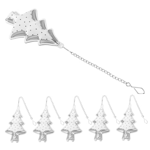 LABRIMP 12 Stk Baum Tee Leck Weihnachtsbaumförmiges Teesieb Tee ball Tee-Eier aus losen Blättern teesiebe teeeier Teezubereitungswerkzeug Teesieb mit losen Blättern Rostfreier Stahl von LABRIMP