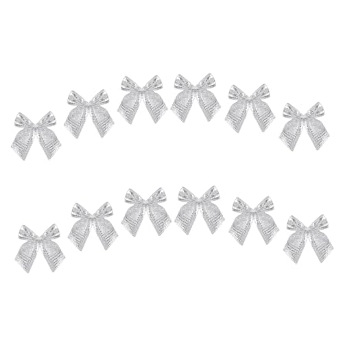 LABRIMP 12 Stück Mini Stoffschleifen zum Basteln Kleine Geschenkverpackungsschleifen Wiederverwendbare Dekobögen für Party DIY Geschenkverpackung Vielseitige Bastelschleifen Silber LABRIMP 12 Stück Mini Stoffschleifen zum Basteln Kleine Geschenkverpackungsschleifen Wiederverwendbare Dekobögen für Party DIY Geschenkverpackung Vielseitige Bastelschleifen Silber von LABRIMP