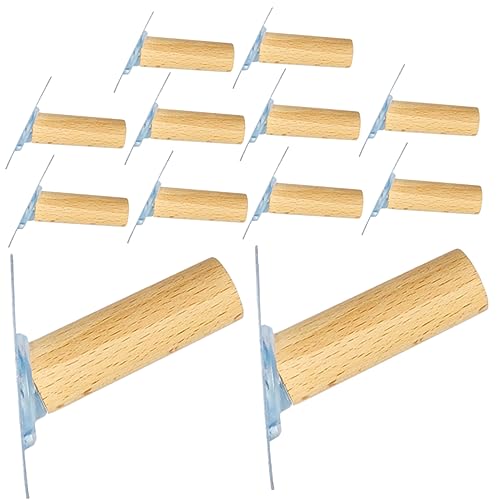 LABRIMP 12 Stück Selbstklebende Wandhaken aus Buchenholz Traceless Haken für Vielseitige Anwendungen im Haushalt für Kleider Handtücher und LABRIMP 12 Stück Selbstklebende Wandhaken aus Buchenholz Traceless Haken für Vielseitige Anwendungen im Haushalt für Kleider Handtücher und von LABRIMP