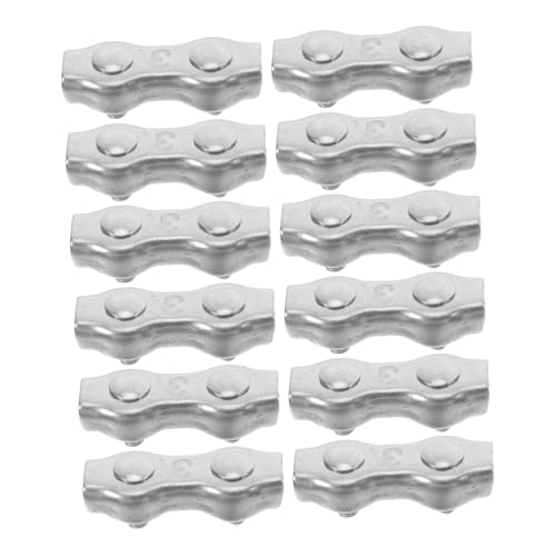 LABRIMP 12 Stück Teiliges Drahtseilklemmen Doppelte Plattenklemmen für Elektrische Zäune Vielseitige Anwendungen für Dekoration und Displays LABRIMP 12 Stück Teiliges Drahtseilklemmen Doppelte Plattenklemmen für Elektrische Zäune Vielseitige Anwendungen für Dekoration und Displays von LABRIMP