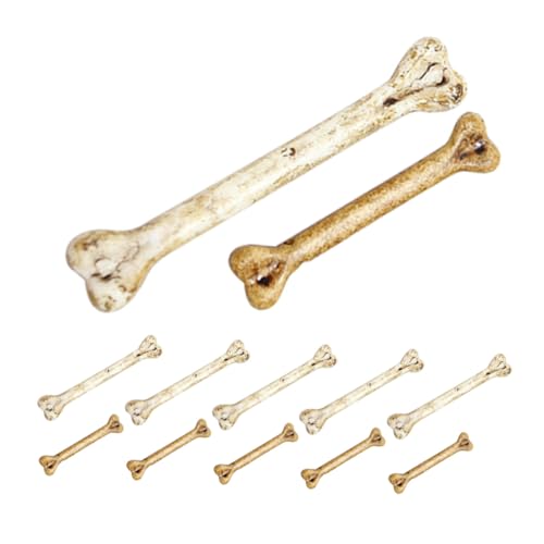 LABRIMP 12 Stück Teiliges Kleine Realistische Kunststoffknochen mit Löchern zum Auffädeln Vielseitige Halloween Dekoration und DIY Bastelzubehör Leichte Robuste Skelett Accessoires für von LABRIMP